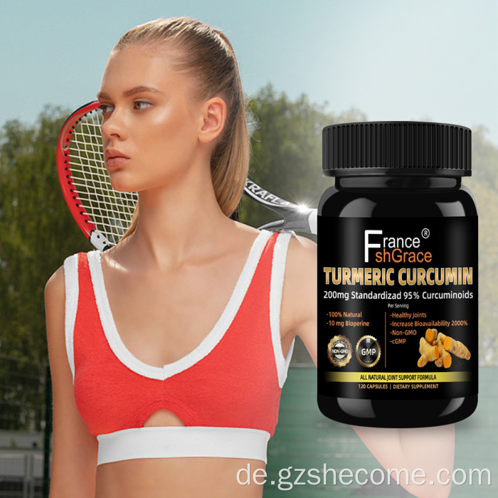 Curcumin -Kurkuma erhöhte Absorptionscurcumin -Ergänzungen